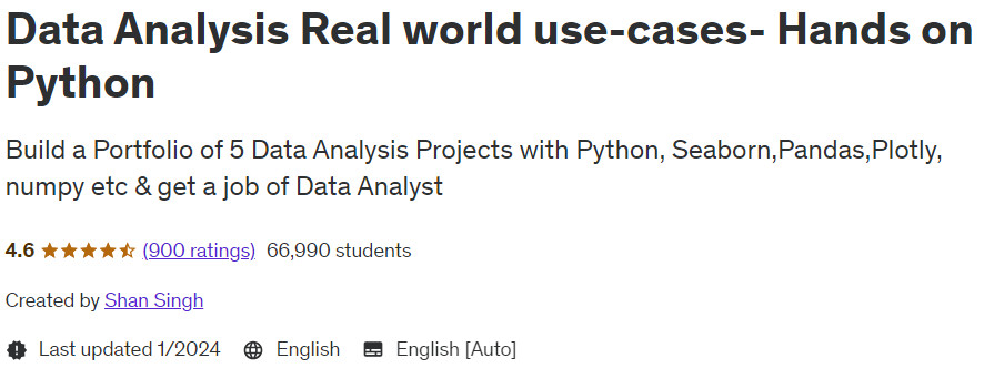 Data Analysis Real world use-cases- Hands on Python