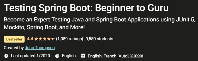 Testing Spring Boot - Beginner to Guru