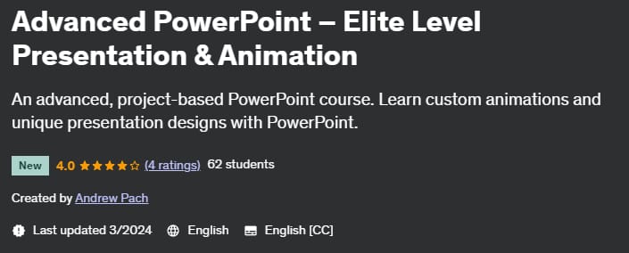 Advanced PowerPoint Elite Level Presentation & Animation