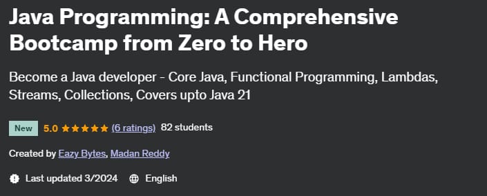 Java Programming_ A Comprehensive Bootcamp from Zero to Hero