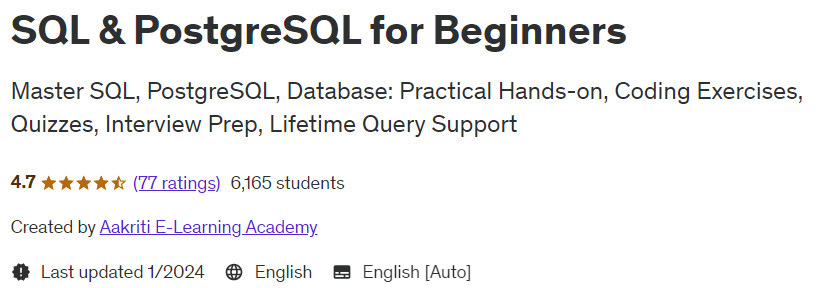 SQL & PostgreSQL for Beginners