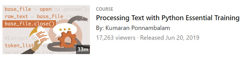 Text Processing with Python Essential Training