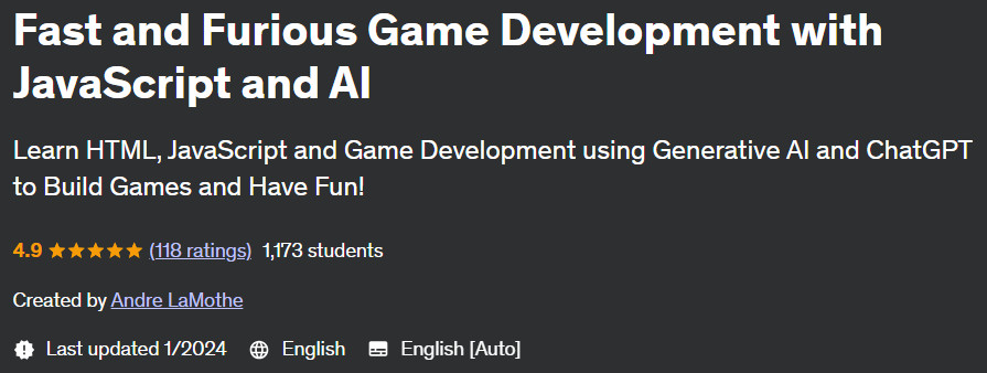 Fast and furious game development with JavaScript and artificial intelligence