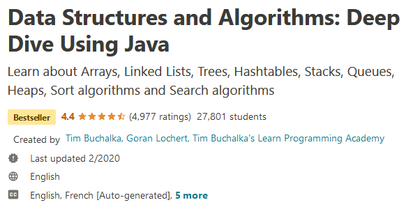 Data Structures and Algorithms: Deep Dive Using Java