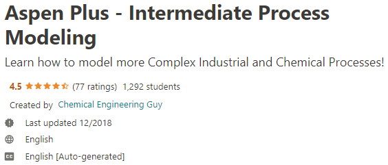 Aspen Plus - Intermediate Process Modeling