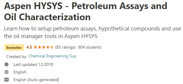 Aspen HYSYS - Petroleum Assays and Oil Characterization