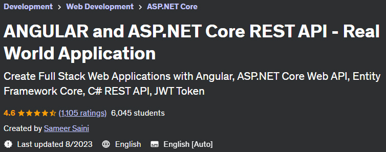 ANGULAR and ASP.NET Core REST API - Real World Application