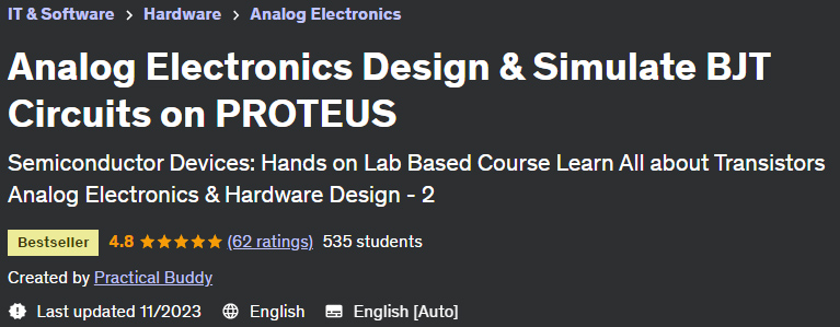 Analog Electronics Design & Simulate BJT Circuits on PROTEUS