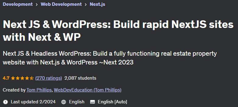 Next JS & WordPress: Build rapid NextJS sites with Next & WP