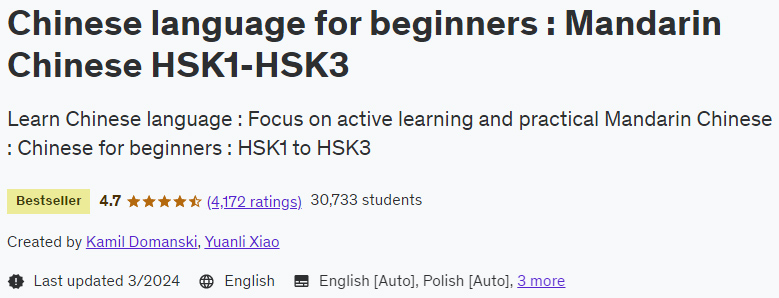 Chinese language for beginners: Mandarin Chinese HSK1-HSK3