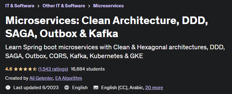 Microservices: Clean Architecture, DDD, SAGA, Outbox & Kafka