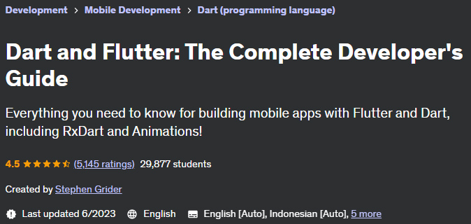 Dart and Flutter: The Complete Developer's Guide