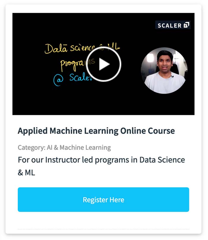 Applied Machine Learning Online Course