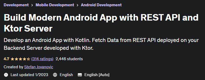 Build Modern Android App with REST API and Ktor Server