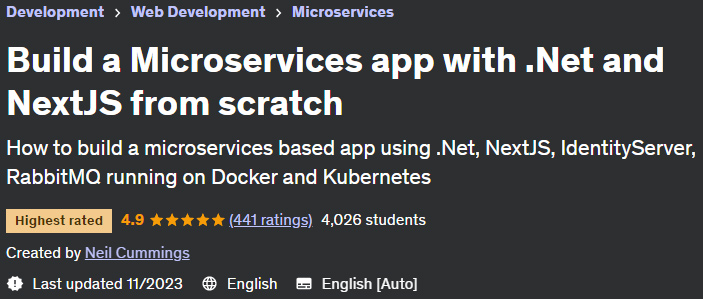 Build a Microservices app with .Net and NextJS from scratch