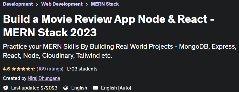 Build a Movie Review App Node & React - MERN Stack 2023