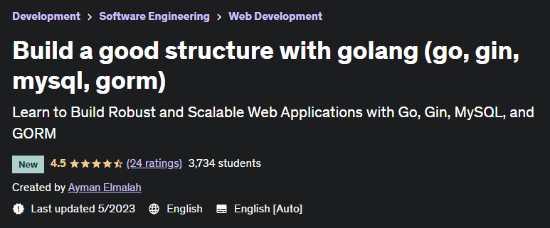 Build a good structure with golang (go, gin, mysql, gorm)