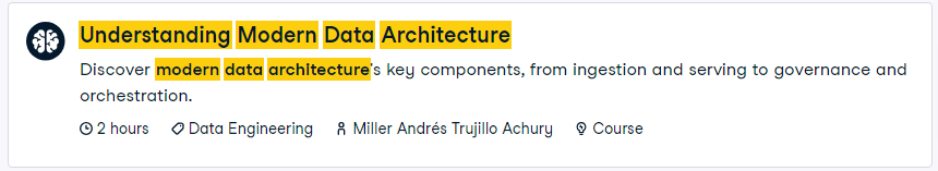 Understanding Modern Data Architecture