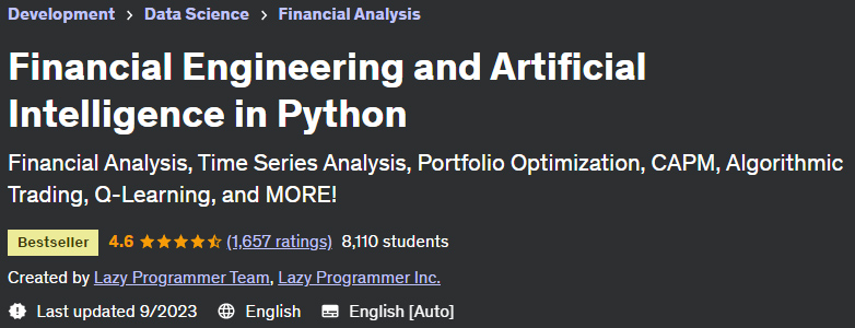 Financial Engineering and Artificial Intelligence in Python