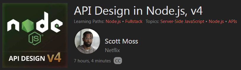 API Design in Node.js, v4