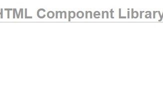 HTML Component Library