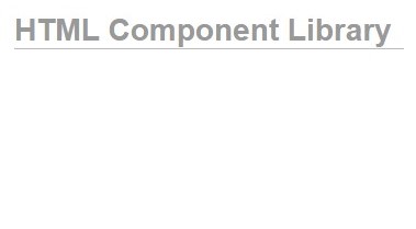 HTML Component Library