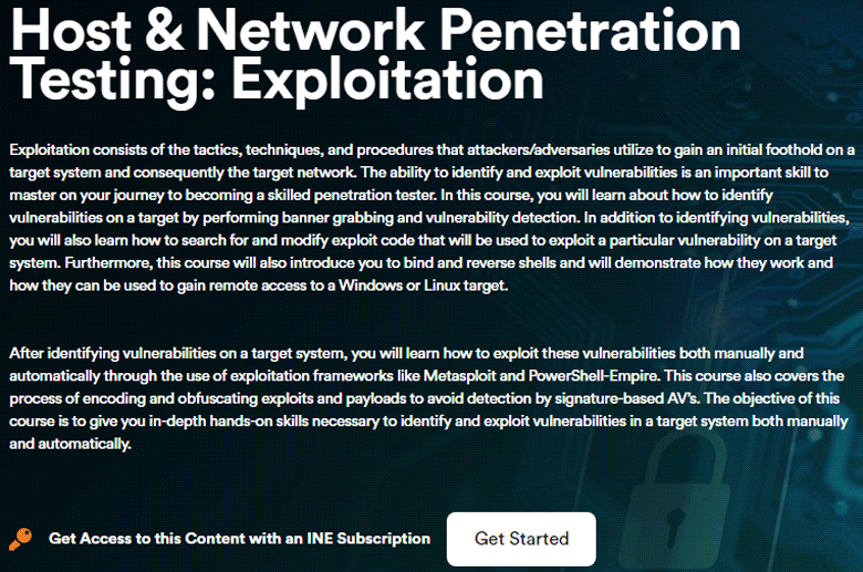 Host & Network Penetration Testing: Exploitation 