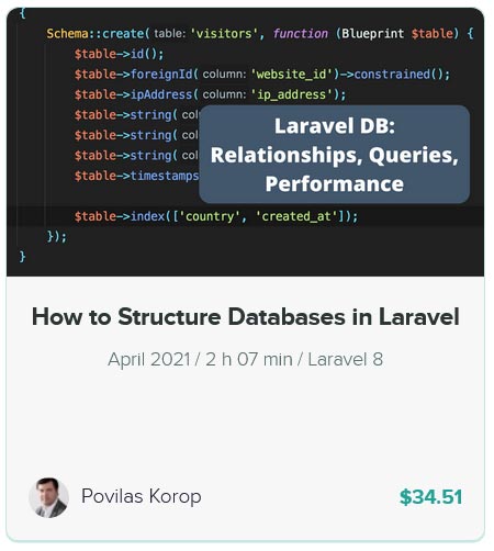 How to Structure Databases in Laravel