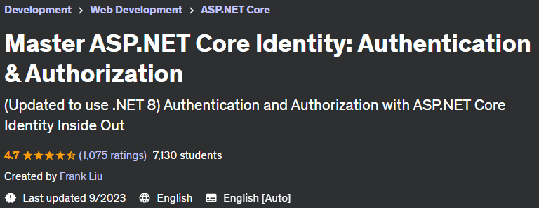 Master ASP.NET Core Identity: Authentication & Authorization