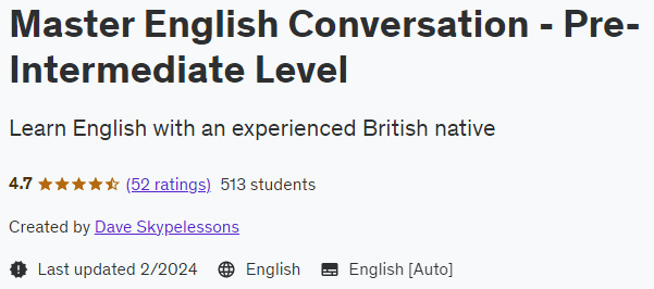 Master English Conversation - Pre-Intermediate Level