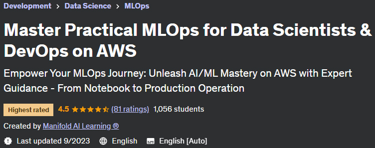 Master Practical MLOps for Data Scientists & DevOps on AWS