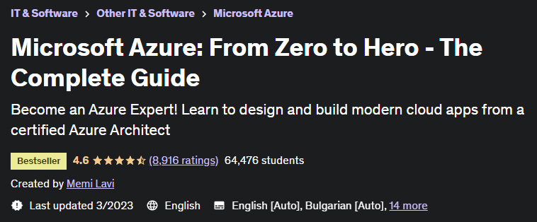 Microsoft Azure From Zero to Hero - The Complete Guide