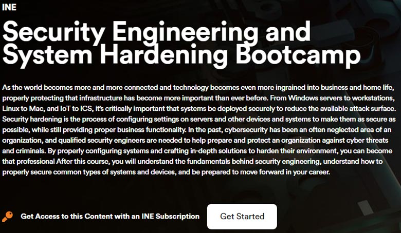 Security Engineering and System Hardening Bootcamp