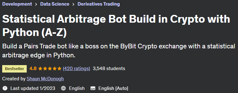 Statistical Arbitrage Bot Build in Crypto with Python (AZ)