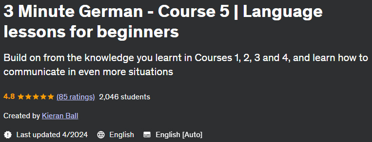 3 Minute German - Course 5 - Language lessons for beginners