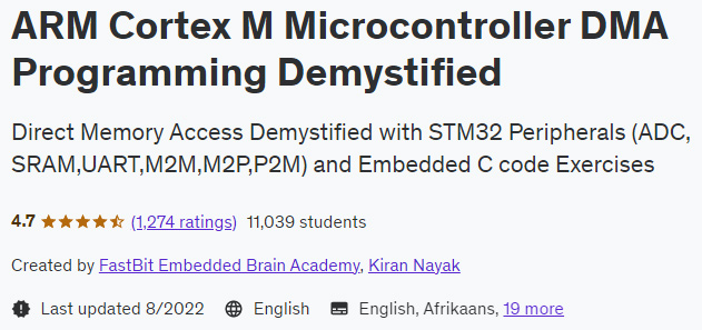 ARM Cortex M Microcontroller DMA Programming Demystified