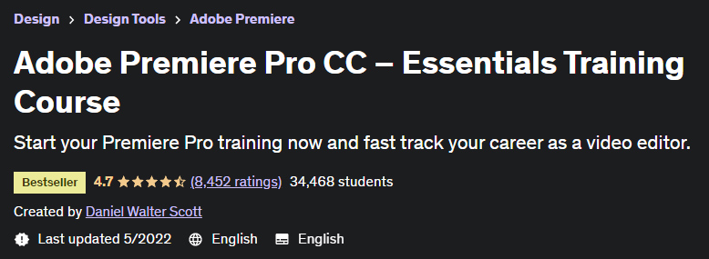 Adobe Premiere Pro CC – Essentials Training Course