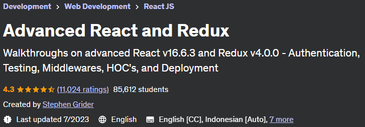 Advanced React and Redux