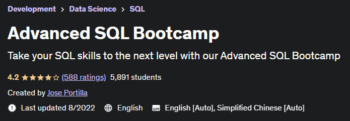 Advanced SQL Bootcamp