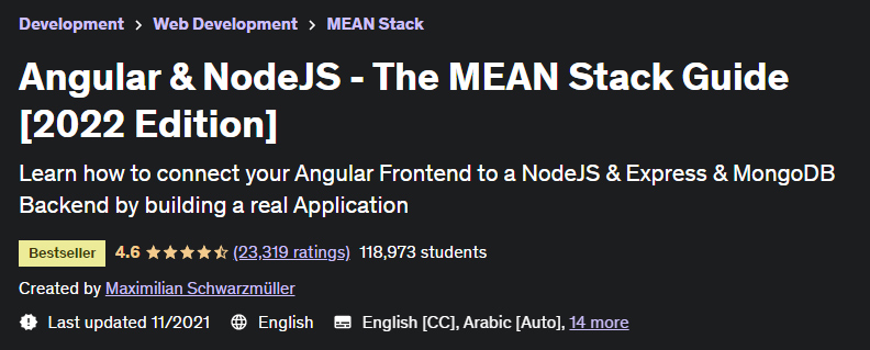 Angular & NodeJS - The MEAN Stack Guide