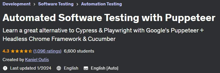 Automated Software Testing with Puppeteer