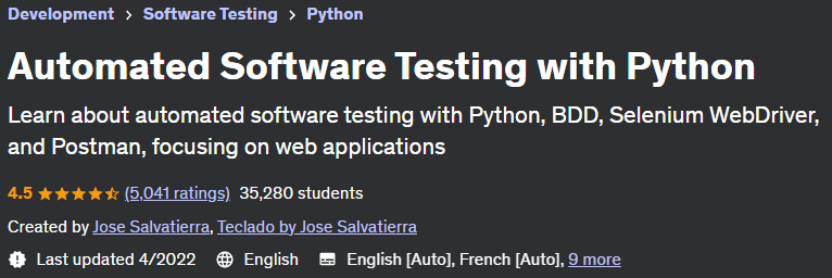 Automated Software Testing with Python