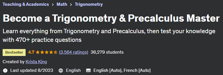 Become a Trigonometry & Precalculus Master