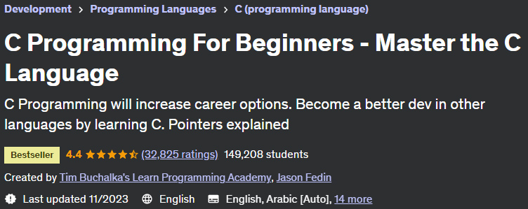 C Programming For Beginners - Master the C Language