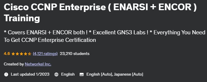 Cisco CCNP Enterprise (ENARSI + ENCOR) Training