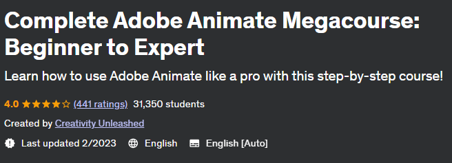 Complete Adobe Animate Megacourse: Beginner to Expert