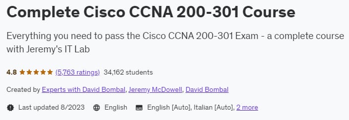 Complete Cisco CCNA 200-301 Course