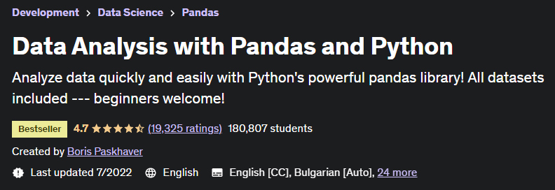 Data Analysis with Pandas and Python