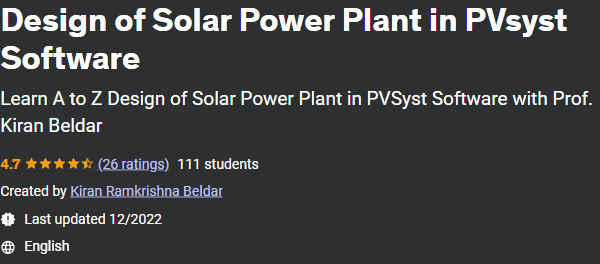 Design of Solar Power Plant in PVsyst Software