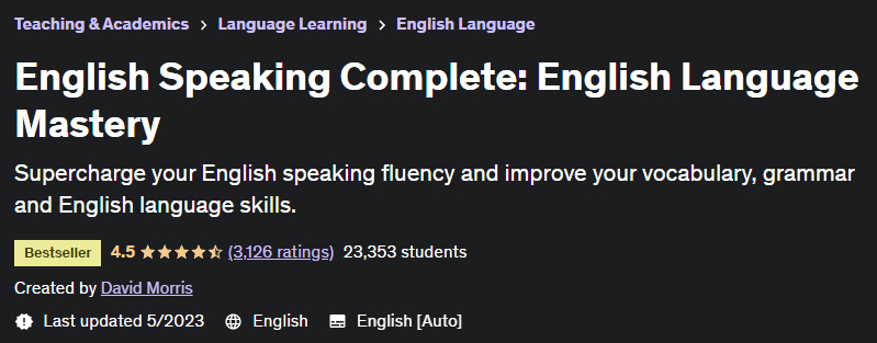 English Speaking Complete English Language Mastery